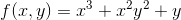 f(x,y) = x^3 + x^2 y^2 + y
