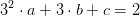 3^2\cdot a+3\cdot b+c=2