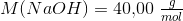 M(NaOH)=40{,}00\; \tfrac{g}{mol}