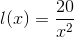 l(x)=\frac{20}{x^2}