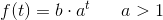 f(t)=b\cdot a^t\; \; \; \; \; \; a> 1