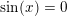\small \sin(x)=0