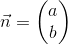 \vec{n}=\begin{pmatrix} a\\b \end{pmatrix}