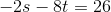 -2s-8t=26