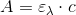A=\varepsilon _\lambda \cdot c