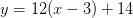 y=12(x-3)+14