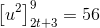 \left [ u^2 \right ]_{2t+3}^{9}=56