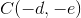 C(-d,-e)