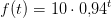f(t)=10\cdot 0{,}94^t