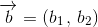 \overrightarrow{b}=(b_{1}\, ,\, b_{2})