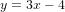 \small y=3x-4