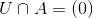 U \cap A= (0)