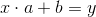 x\cdot a+b=y