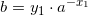 \small b=y_1\cdot a^{-x_1}