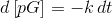 d\left [ pG \right ]=-k\, dt
