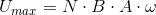 U_{max}=N\cdot B\cdot A\cdot \omega