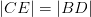 |CE|=|BD|