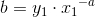 b=y_1\cdot x{_{1}}^{-a}
