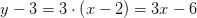 y-3=3\cdot \left ( x-2 \right )=3x-6