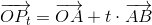 \overrightarrow{OP_{t}}=\overrightarrow{OA}+t\cdot \overrightarrow{AB}