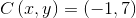 C\left (x,y \right )=\left (-1,7 \right )