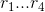 r_1 ... r_4