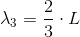 \lambda_3 =\frac{2}{3}\cdot L