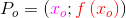 P_o=({\color{Magenta} x_o};{\color{Red} f\left (x_o \right )})