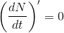 \left ( \frac{dN}{dt} \right )'=0