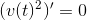 (v(t)^2)' = 0