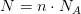 N=n\cdot N_A