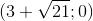 (3+\sqrt{21};0)