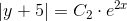 \left | y+5 \right | =C_2\cdot e^{2x}