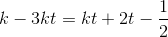 k-3kt=kt+2t-\frac{1}{2}