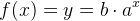 f(x)=y=b\cdot a^x