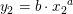 \small y_2=b\cdot {x_2}^a