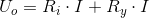 U_o=R_i\cdot I+R_y\cdot I