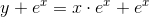 y+e^x=x\cdot e^x+e^x