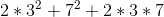 2*3^2+7^2+2*3*7