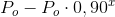 P_o-P_o\cdot 0,90^x