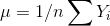{\mu}=1/n \sum Y_i