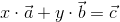 x\cdot \vec{a}+y\cdot \vec{b}=\vec{c}