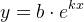 y=b\cdot e^{kx}