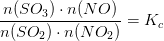 \frac{n(SO_3)\cdot n(NO)}{n(SO_2)\cdot n(NO_2)}=K_c