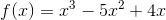 f(x)=x^3-5x^2+4x