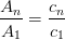 \frac{A_n}{A_1}=\frac{c_n}{c_1}