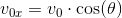 v_{0x}=v_0\cdot \cos(\theta )
