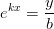 e^{kx}=\frac{y}{b}