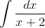 \int \frac{dx}{x+2}