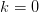 k=0